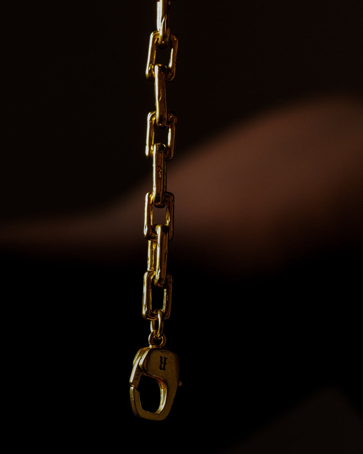 Men's Curtis bracelet in gold vermeil chunky chain